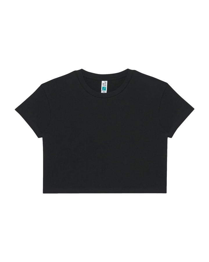 T-shirt court femme teint en pièce (crop), United Blanks
